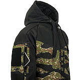 Толстовка на замку Helikon-Tex ROGUE HOODIE (FULLZIP) Black/Multicam Black BL-RHF-PO-010CA, фото 9