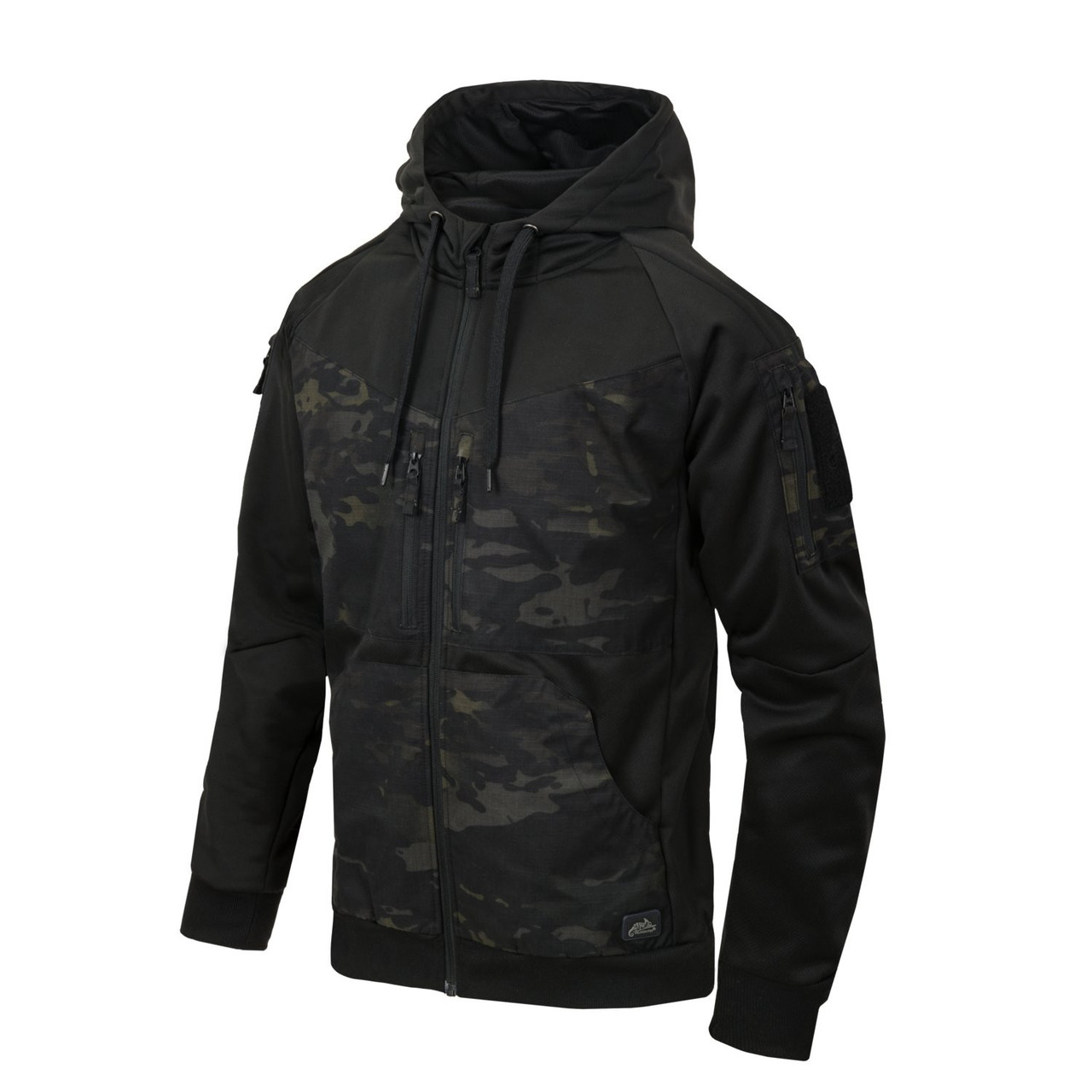 Толстовка на замку Helikon-Tex ROGUE HOODIE (FULLZIP) Black/Multicam Black BL-RHF-PO-010CA, фото 1