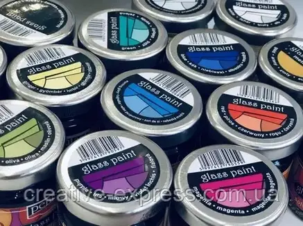 Фарба вітражна на основі розч. холодної фіксації, Фіолетова, 30мл, Penart, фото 2