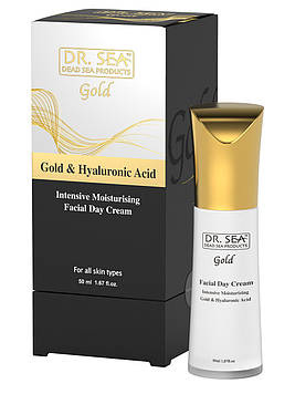 Зволожуючий денний крем для обличчя Dr. Sea Intensive moisturizing facial day cream hyaluronic acid 50 мл.