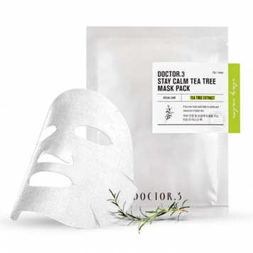 Заспокійлива тканинна маска з чайним деревом Doctor.3 Stay Calm Tea Tree Mask Pack