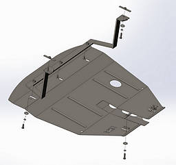 Захист двигуна Peugeot 206 (1998-) (Звитяга двигуна Пежо 206) Автопристрій