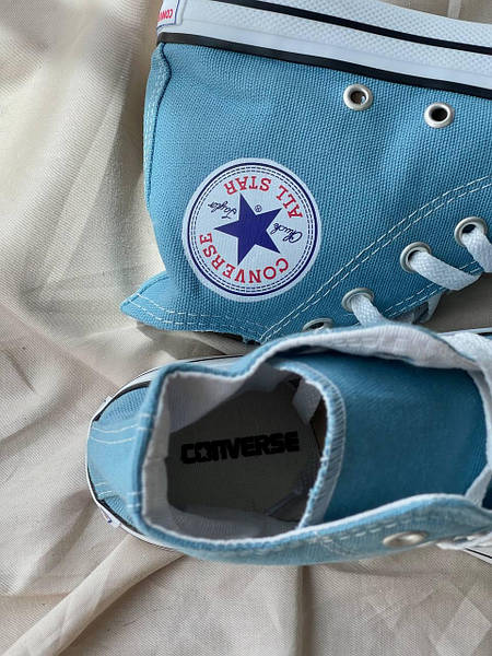 Converse all star best sale high tops blue