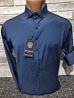 Рубашка мужская cтрейчевая, молодёжная/длинный рукав р-ры S-XL (2цв) "ROLADA" недорого от прямого поставщика