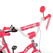 Двоколісний велосипед для хлопчика PROF1 Blossom 18 дюймів Y18302N малиновий NEON, фото 3