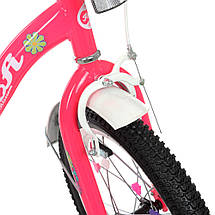 Двоколісний велосипед для хлопчика PROF1 Blossom 18 дюймів Y18302N малиновий NEON, фото 5