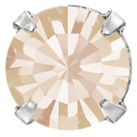 Пришивні стрази в цапах Preciosa (Чехія) ss16 Light Peach/срібло