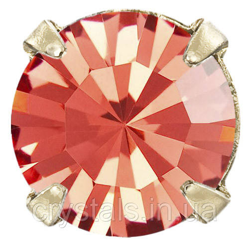 Пришивні стрази в цапах Preciosa (Чехія) ss29 Padparadscha/золото, фото 1