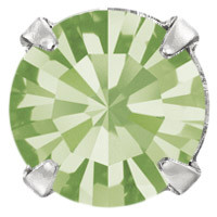 Пришивні стрази в цапах Preciosa (Чехія) ss30 Peridot/срібло