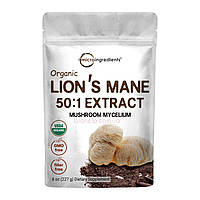 Micro Ingredients Lion's Mane Органический порошок львиной гривы, 227 грамм