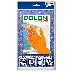 Рукавиці Doloni латексні, господарські, розмір L арт. 4546