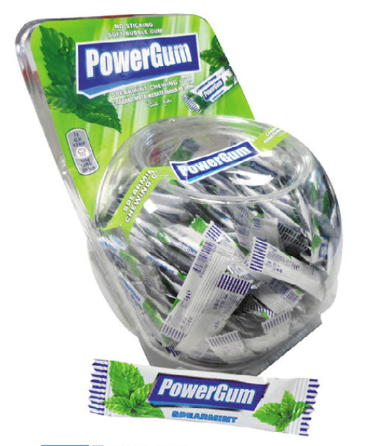 Жувальна гумка поштучно Power Gum Повергум мятный - фото 2 - id-p1145362914