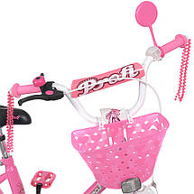 Велосипед дитячий двоколісний PROF1 Ballerina Y1481-1 14 дюймів Рожевий, фото 2