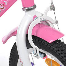 Велосипед дитячий двоколісний PROF1 Ballerina Y1481-1 14 дюймів Рожевий, фото 4