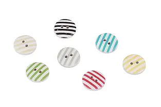 Гудзик круглий 15мм в смужку (упаковка 100шт.)