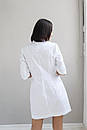 Жіночий медичний халат зі стійкою короткий для студентів, фото 3