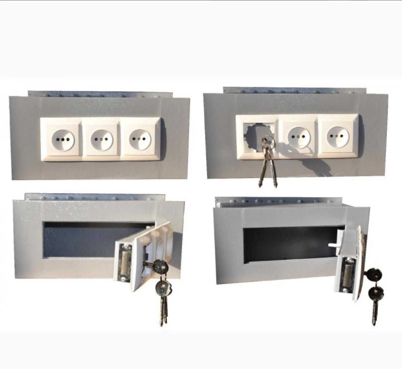 Сейф тайник на 3 розетки Встраиваемый сейф для хранения денег ...