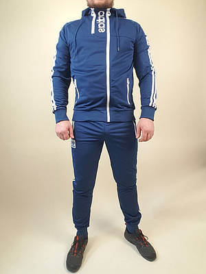Чоловічий спортивний костюм Adidas синій (Розмір L)