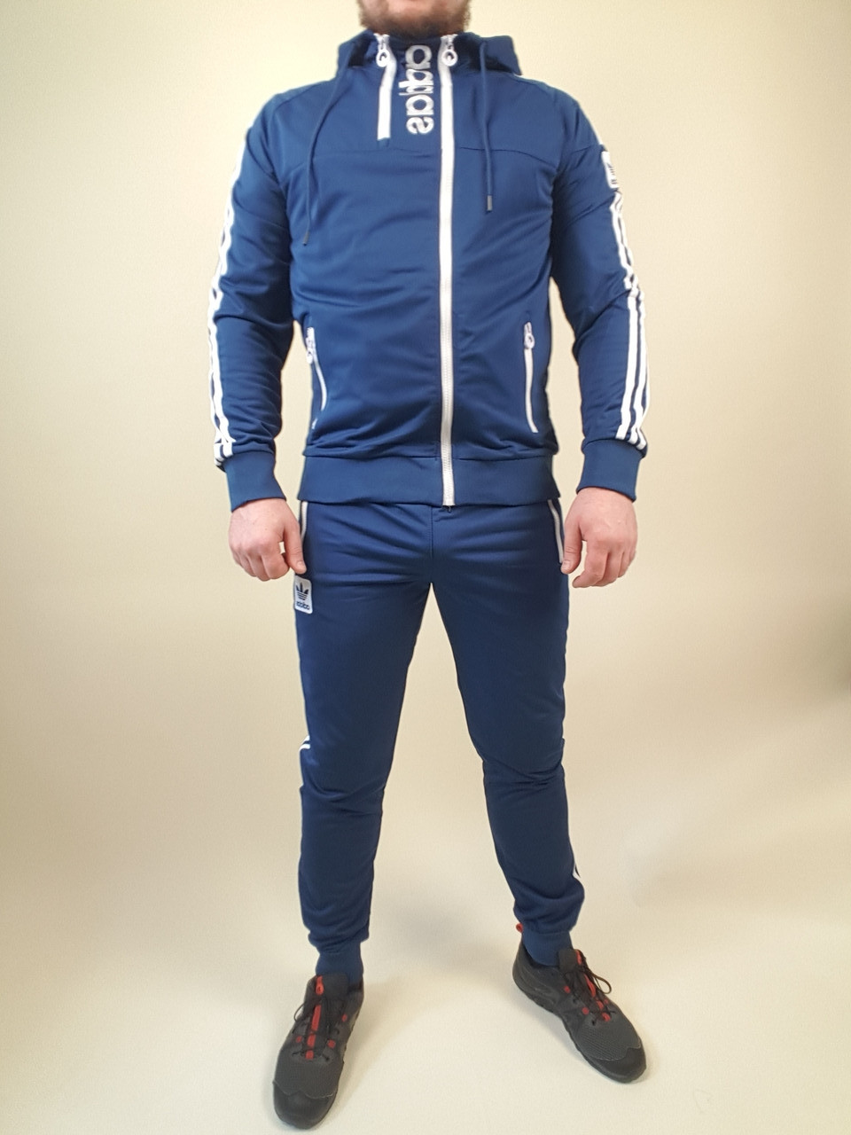 Чоловічий спортивний костюм Adidas синій (Розмір 2Xl)
