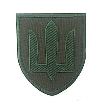 Шеврон ЗСУ Сухопутные войска (тризуб олива зеленая нить) 4946-23-1-1