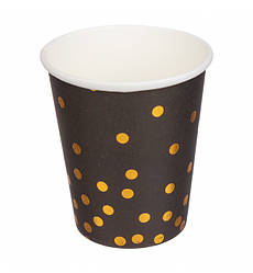 Одноразові стакани "Конфетті", 10 шт, 200 мл., колір - чорний