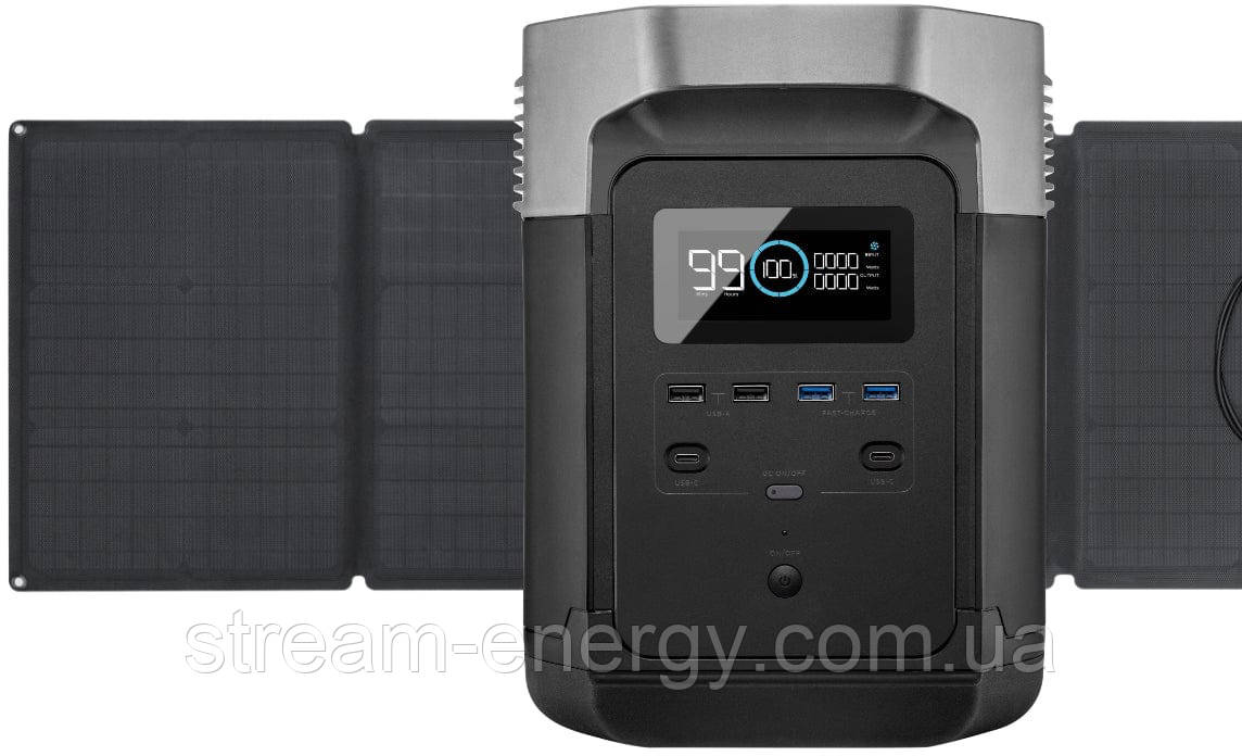 Портативний сонячний генератор EcoFlow DELTA (1260 Вт*г) + 4*110W Solar Panel