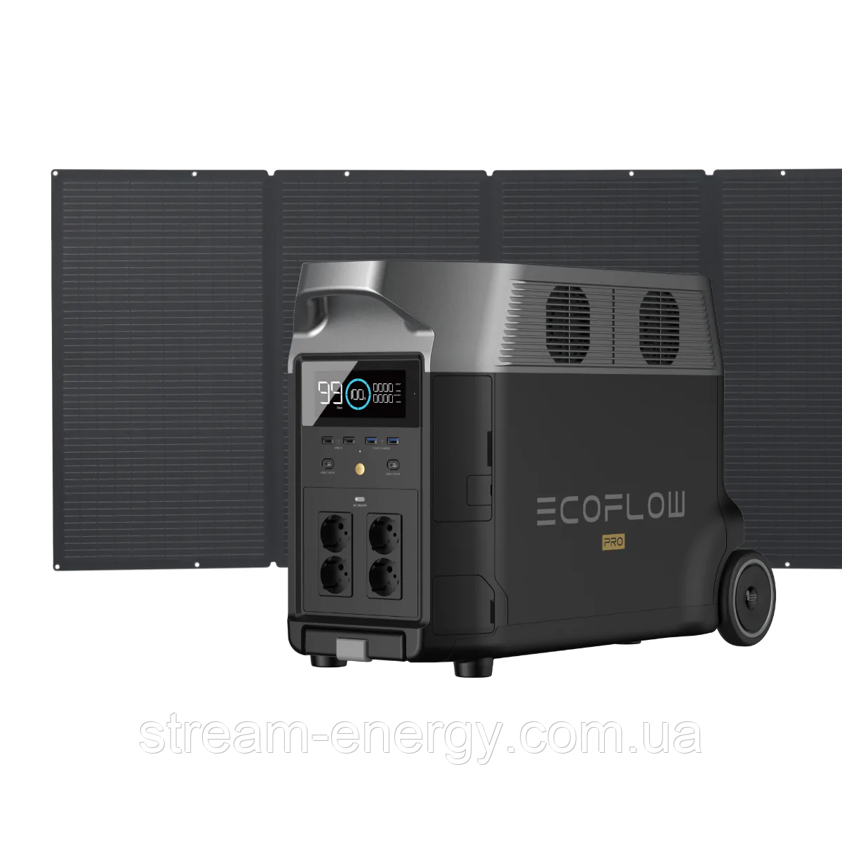 Комплект EcoFlow DELTA Pro (3600 Вт*г) + 400W Solar Panel, фото 1