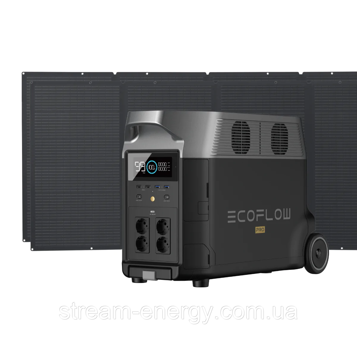 Комплект EcoFlow DELTA Pro (3600 Вт*г) + 2*400W Solar Panel
