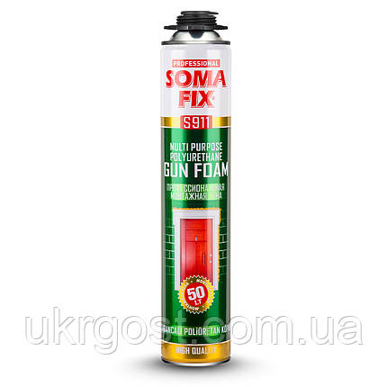 Піна монтажна професійна Soma Fix S911 50LT всесезонна 750 мл, фото 1