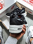 Чоловічі кросівки New Balance 530 весна-осінь з сіткою чорні з білим. Живе фото. топ, фото 2