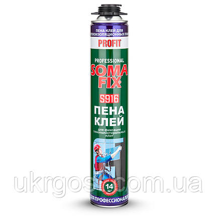 Піна-клей Монтажна для ізоляції Soma Fix S916 Profit 750 мл, фото 1