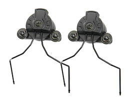 Монтаж активних навушників M31/32 на планки шолома EXFIL (комплект 2шт) - Black [Earmor]