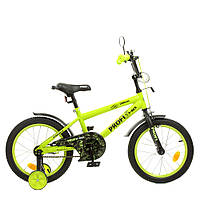 Детский двухколесный велосипед с зеркалом PROFI Dino Y1671 Салатовый