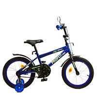 Детский двухколесный велосипед с зеркалом PROFI Dino Y1672 Синий