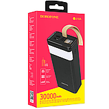 Повербанк з ліхтарем BOROFONE BJ18A Coolmy 30000 mAh Black, фото 9