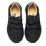 Чорні шкіряні кросівки для дівчинки підлітка Туреччина Theo Leo 1328 розмір 30 — 40, фото 3