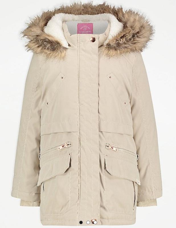 Парка для дівчинки бежева George 110/116, 116/122, 122/128см, фото 1