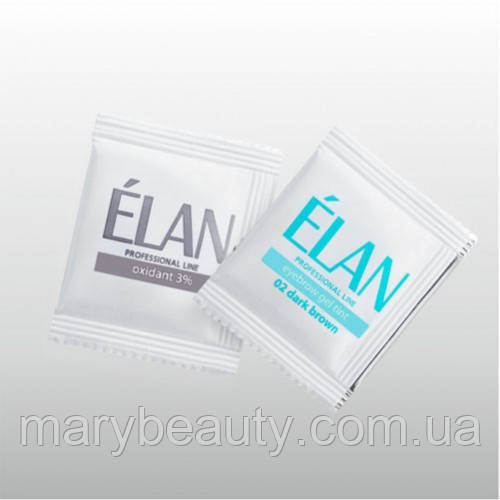 Фарба Саше Elan 02 Dark Brown 5ml + окислювач 5ml, фото 1