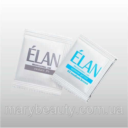 Фарба Саше Elan 03 Medium Brown 5ml + окислювач 5ml, фото 1