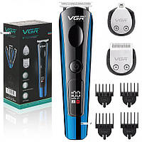 Триммер стайлер для стрижки волос и бороды профессиональный аккумуляторный беспроводной 2в1 VGR 5W (V-259)