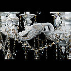 Класична люстра-свічка на 8 лампочок Е14 біла з золотом VL-L88626М/8 (WT+GD), фото 4