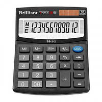 Калькулятор електронний Brilliant 12-розрядний 100 x 124 x 33 мм (BS-212)