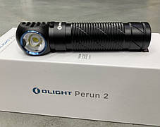 Ліхтар кишеньковий Olight Perun 2 Чорний, живлення - акумулятор, потужний тактичний ліхтар для військових, фото 3