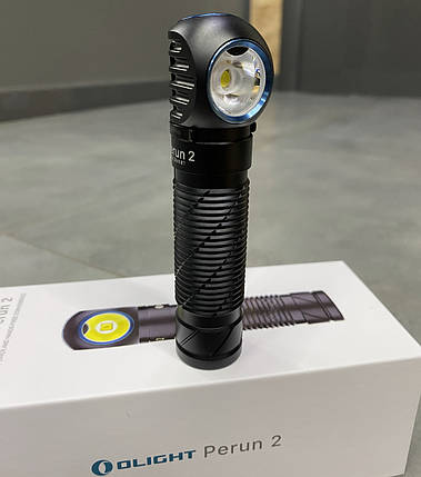 Ліхтар кишеньковий Olight Perun 2 Чорний, живлення - акумулятор, потужний тактичний ліхтар для військових, фото 1