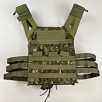 Плитоноска тактическая ML1 кордура Военная с тремя подсумками для магазинов Multicam Армейская