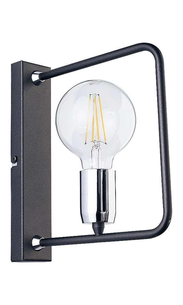 Настінний світильник графітовий модерн 1xE27 ILYANA для передпокою, фото 1