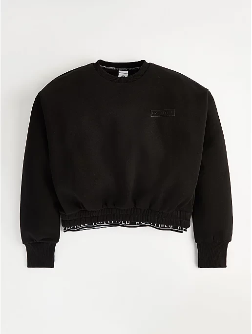 Світшот чорний укорочений  HOLYFIELD 8-10, 10-12, 14-16 років, фото 1