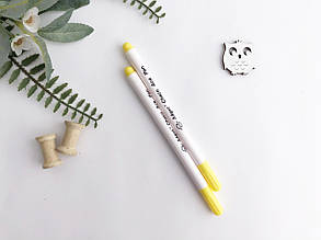 Маркер для тканини (змивається) жовтий