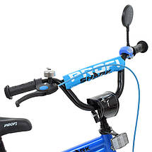 Дитячий велосипед з дзеркалом PROFI Shark Y14212-1 14 дюймів колеса Синій, фото 2