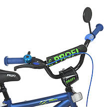 Дитячий велосипед з дзеркалом PROFI Dino Y1472-1 14" Синій, фото 2